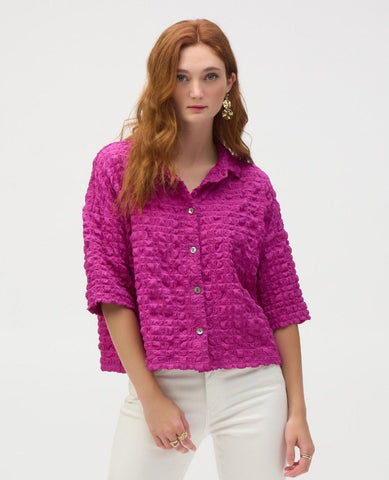 Joseph Ribkoff Bubble Blouse Purple Orchid - PINK ARROWS