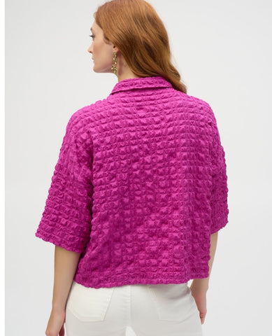 Joseph Ribkoff Bubble Blouse Purple Orchid - PINK ARROWS