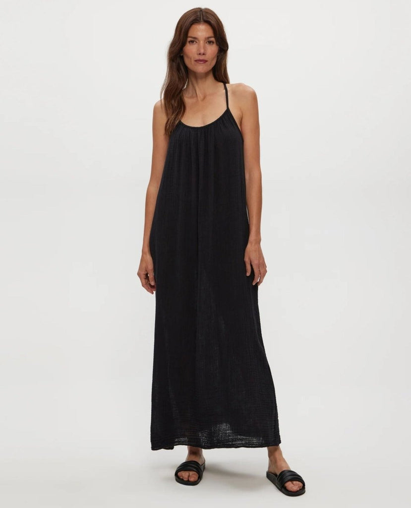 Jude Gauze Dress Black - PINK ARROWS