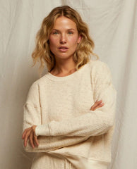 Juliette Cotton Mesh Sweater Natural - PINK ARROWS
