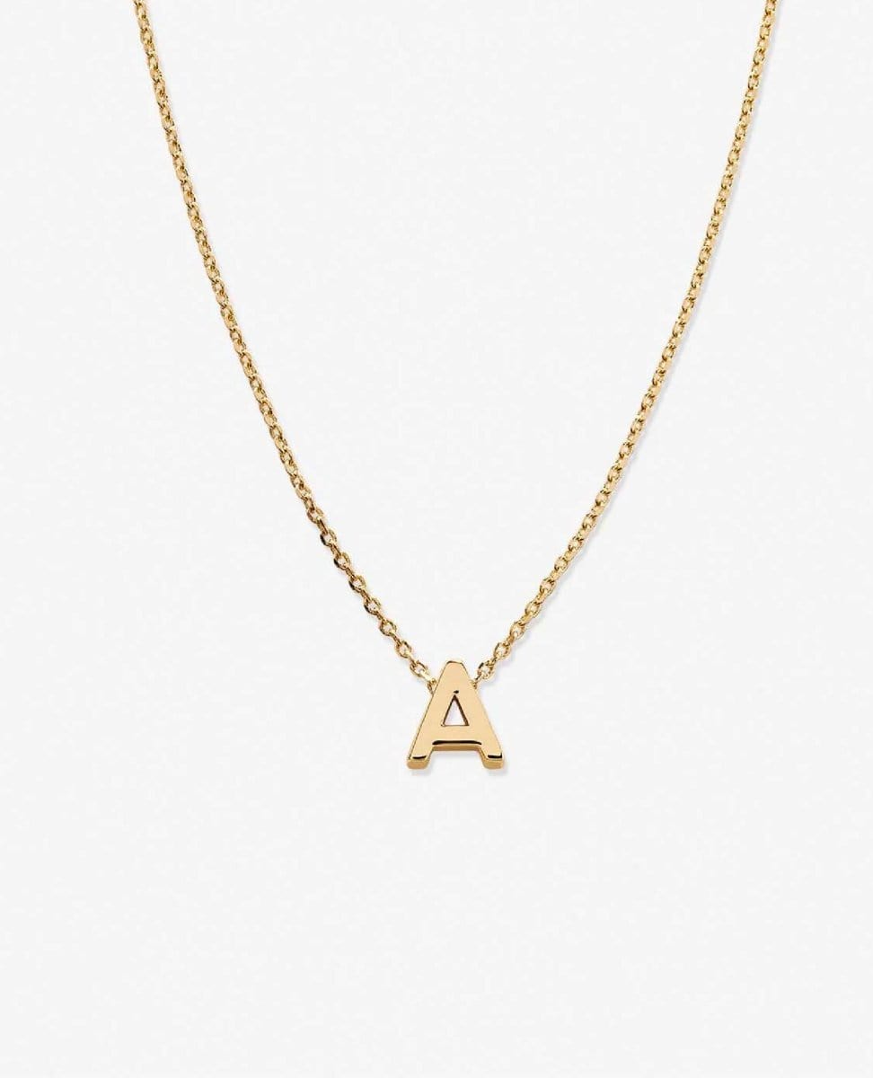 Just for You Initial Necklace 14k Gold - PINK ARROWS