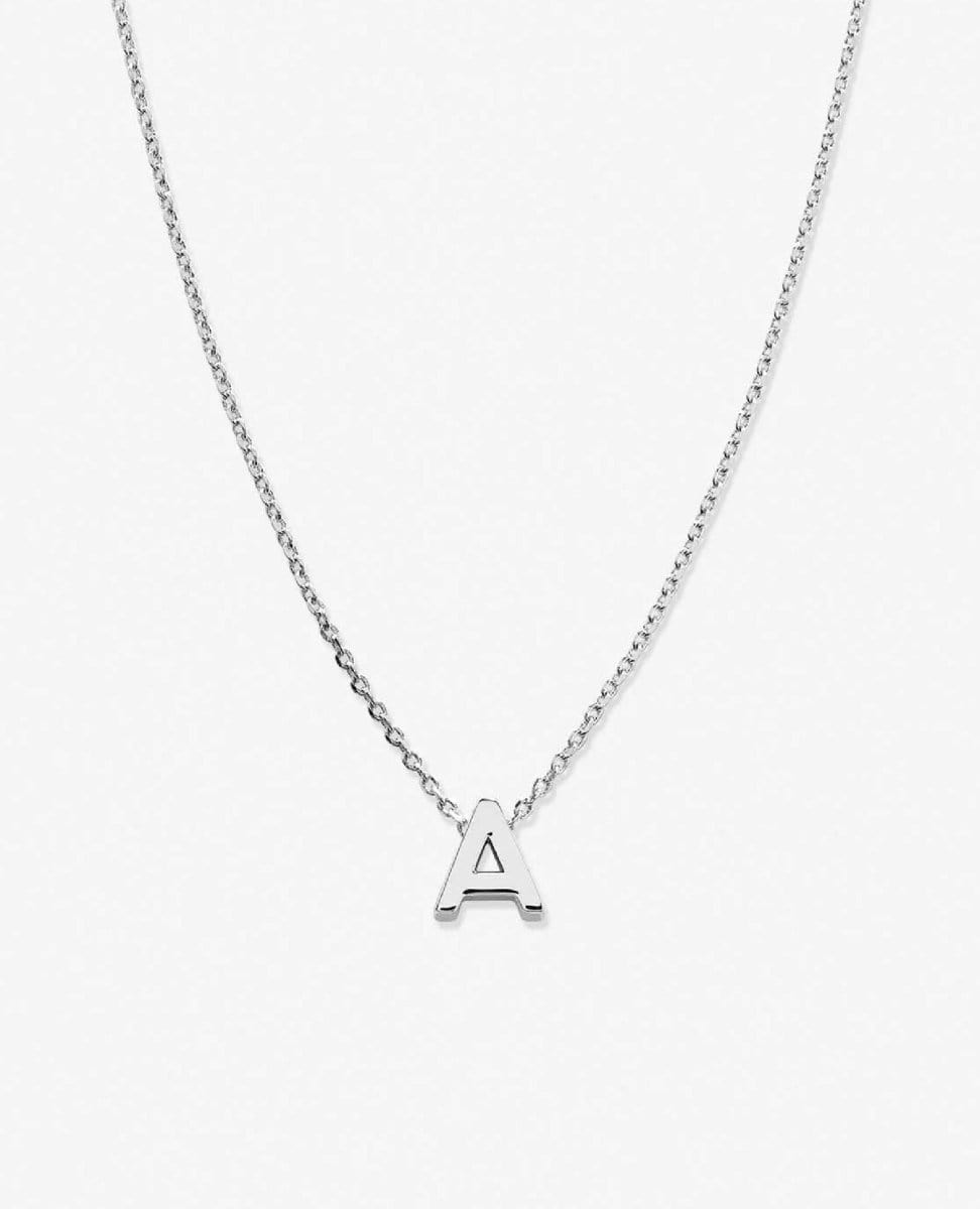 Just for You Initial Necklace Silver - PINK ARROWS