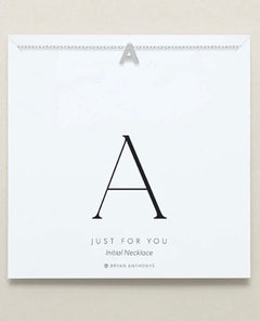 Just for You Initial Necklace Silver - PINK ARROWS