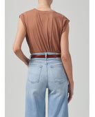 Kelsey Roll Sleeve Tee Topaz Malt Ball - PINK ARROWS