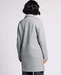 Kenzie Perfect Heather Grey Coat - PINK ARROWS