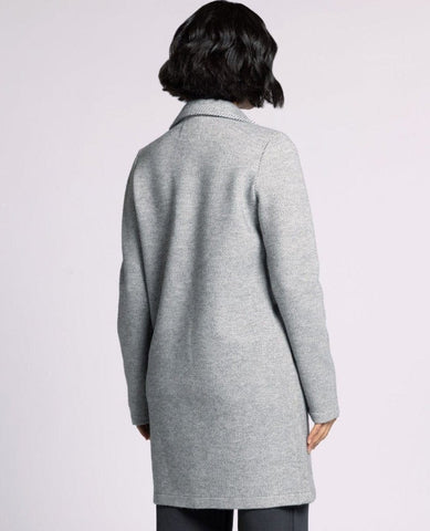 Kenzie Perfect Heather Grey Coat - PINK ARROWS