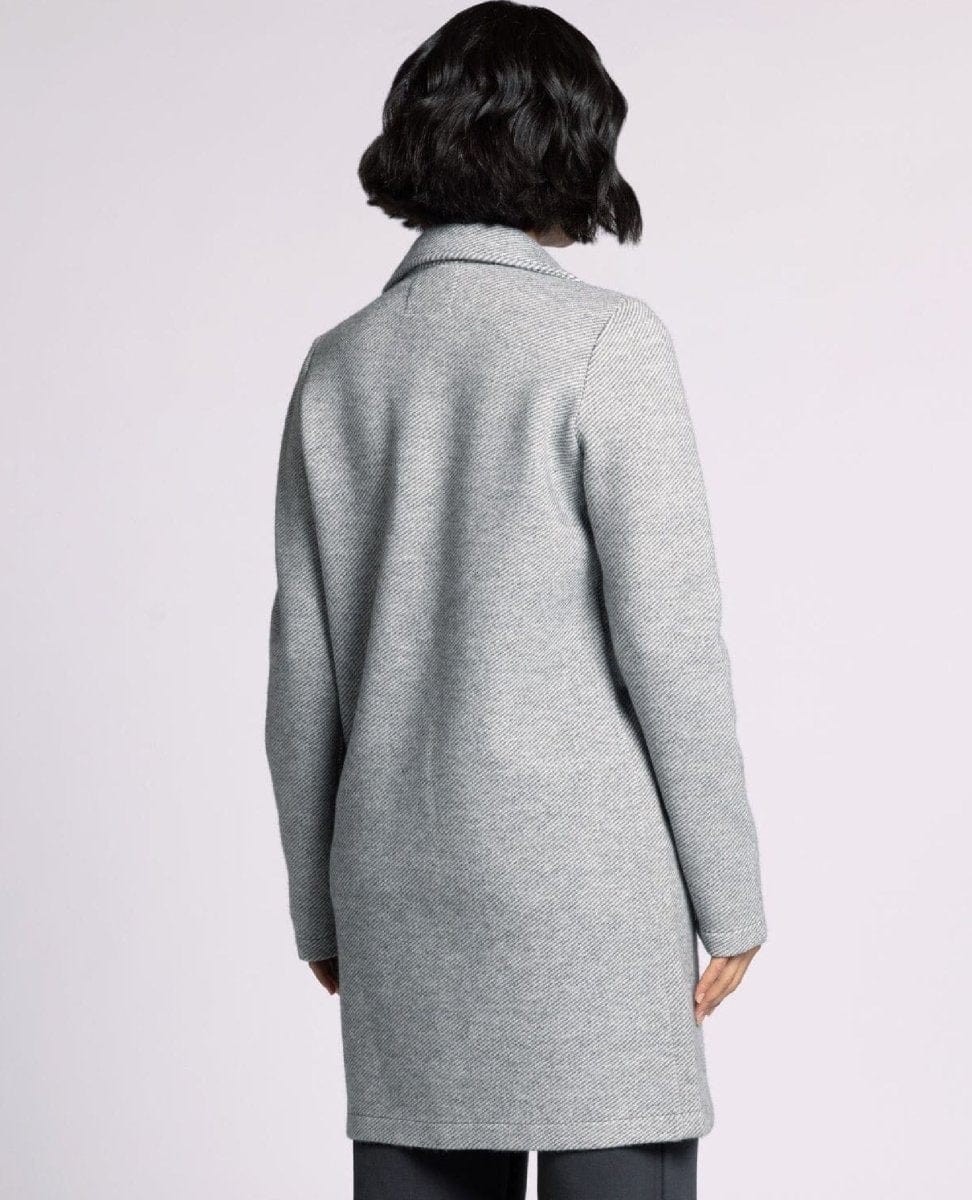 Kenzie Perfect Heather Grey Coat - PINK ARROWS