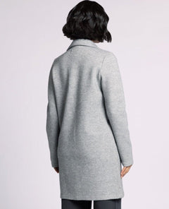 Kenzie Perfect Heather Grey Coat - PINK ARROWS