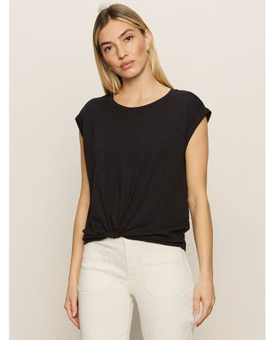 Knotted Muscle Tee Black - PINK ARROWS