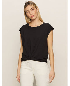 Knotted Muscle Tee Black - PINK ARROWS