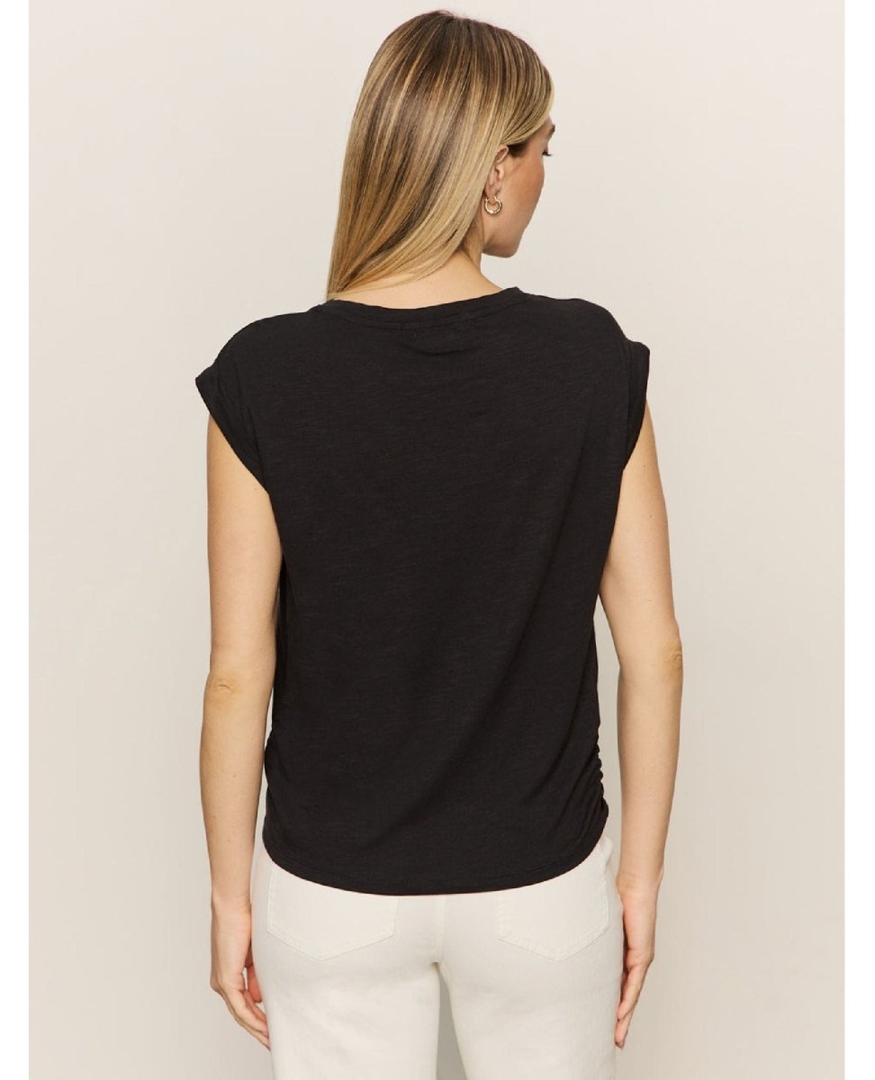 Knotted Muscle Tee Black - PINK ARROWS