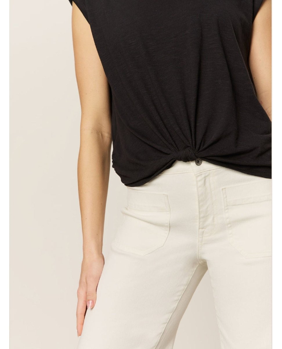 Knotted Muscle Tee Black - PINK ARROWS
