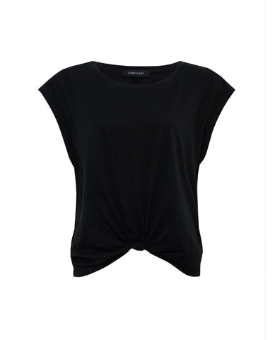 Knotted Muscle Tee Black - PINK ARROWS