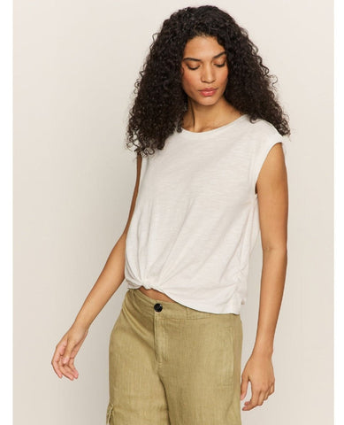 Knotted Muscle Tee White - PINK ARROWS