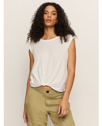 Knotted Muscle Tee White - PINK ARROWS