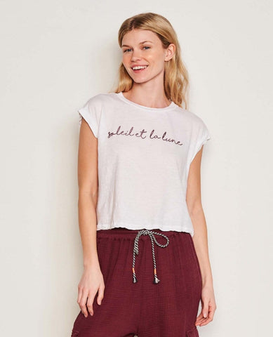 La Lune Tank Optic White - PINK ARROWS