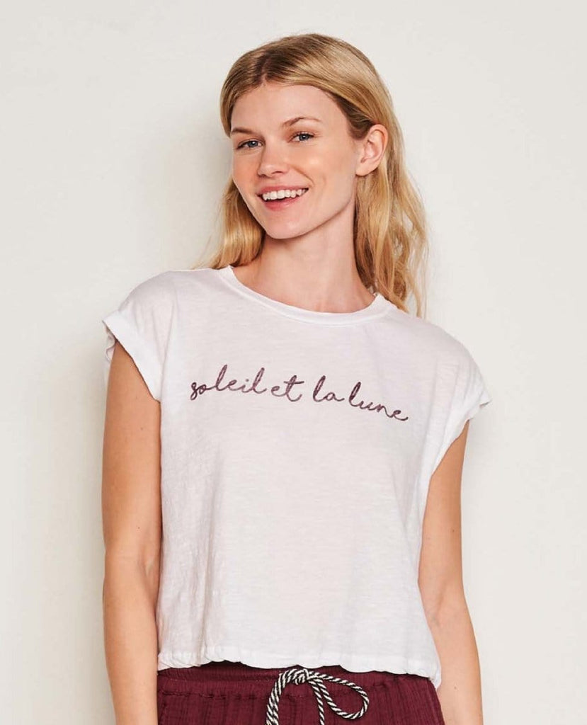 La Lune Tank Optic White - PINK ARROWS