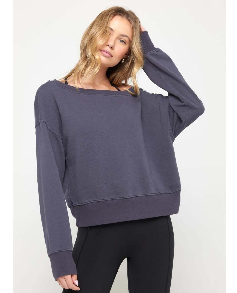 La Vida Off Shoulder Shadow Grey - PINK ARROWS