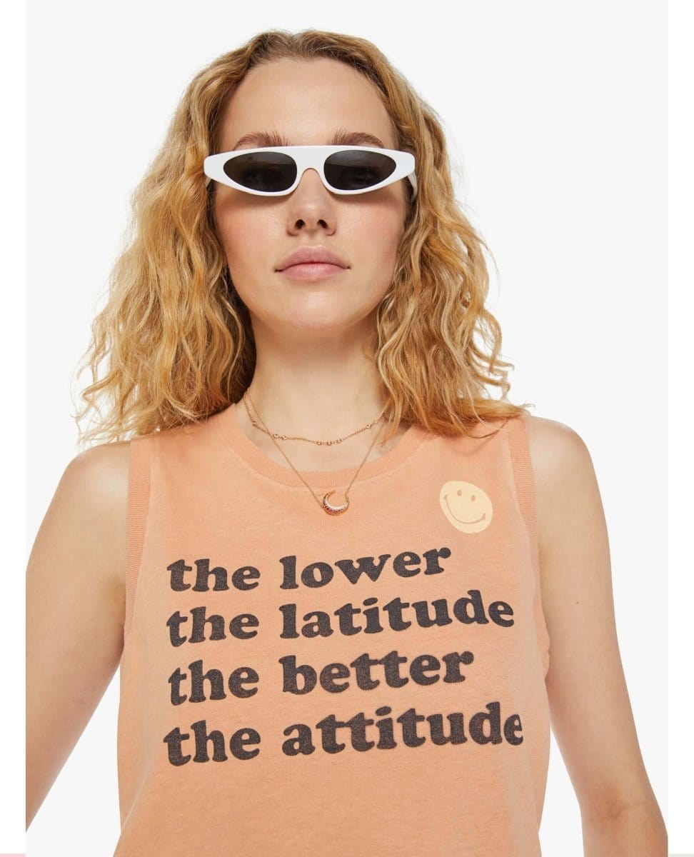 Latitude Attitude Muscle Tank - PINK ARROWS