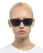 Le Spec Impossible Sunglass Matte Black - PINK ARROWS