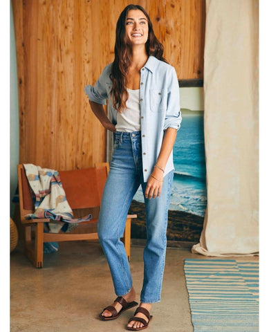 Legend Twill Shirt Ice Blue - PINK ARROWS