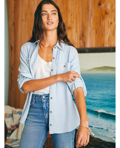 Legend Twill Shirt Ice Blue - PINK ARROWS