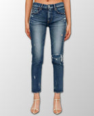 Lenwood Skinny Medium Blue Vintage - PINK ARROWS