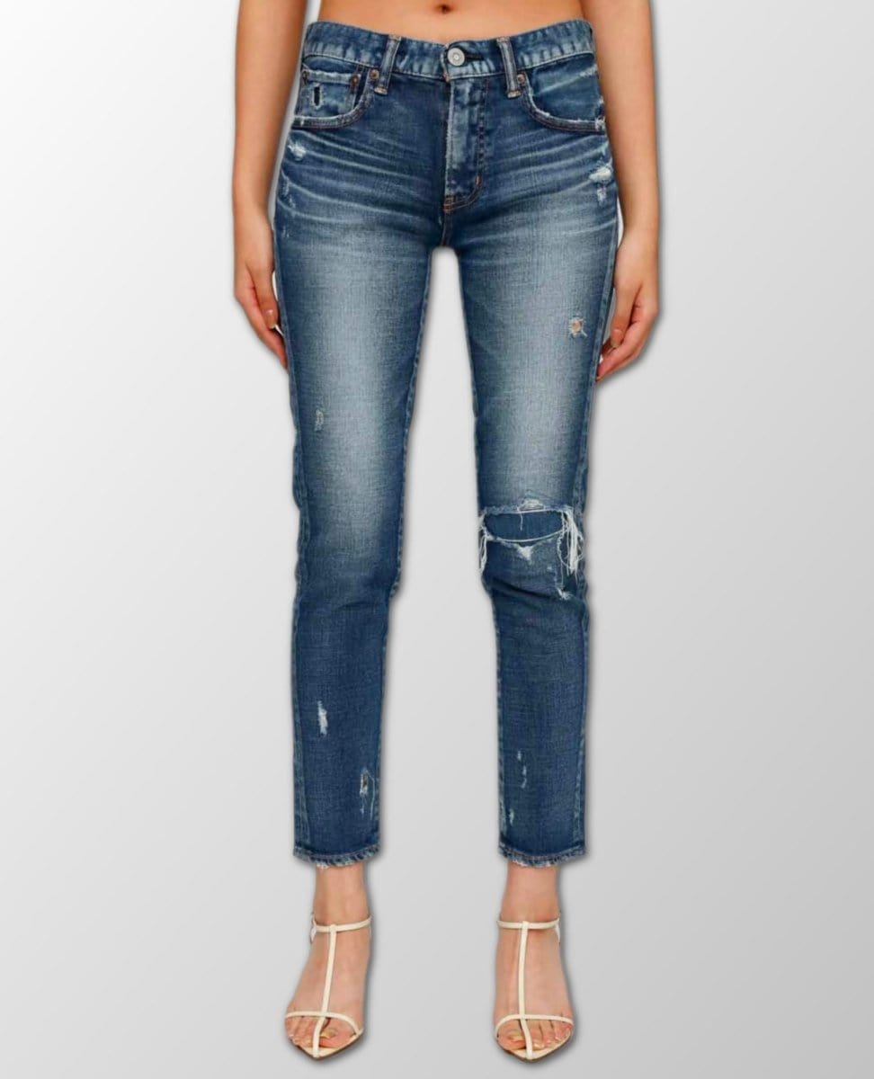 Lenwood Skinny Medium Blue Vintage - PINK ARROWS