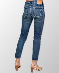 Lenwood Skinny Medium Blue Vintage - PINK ARROWS