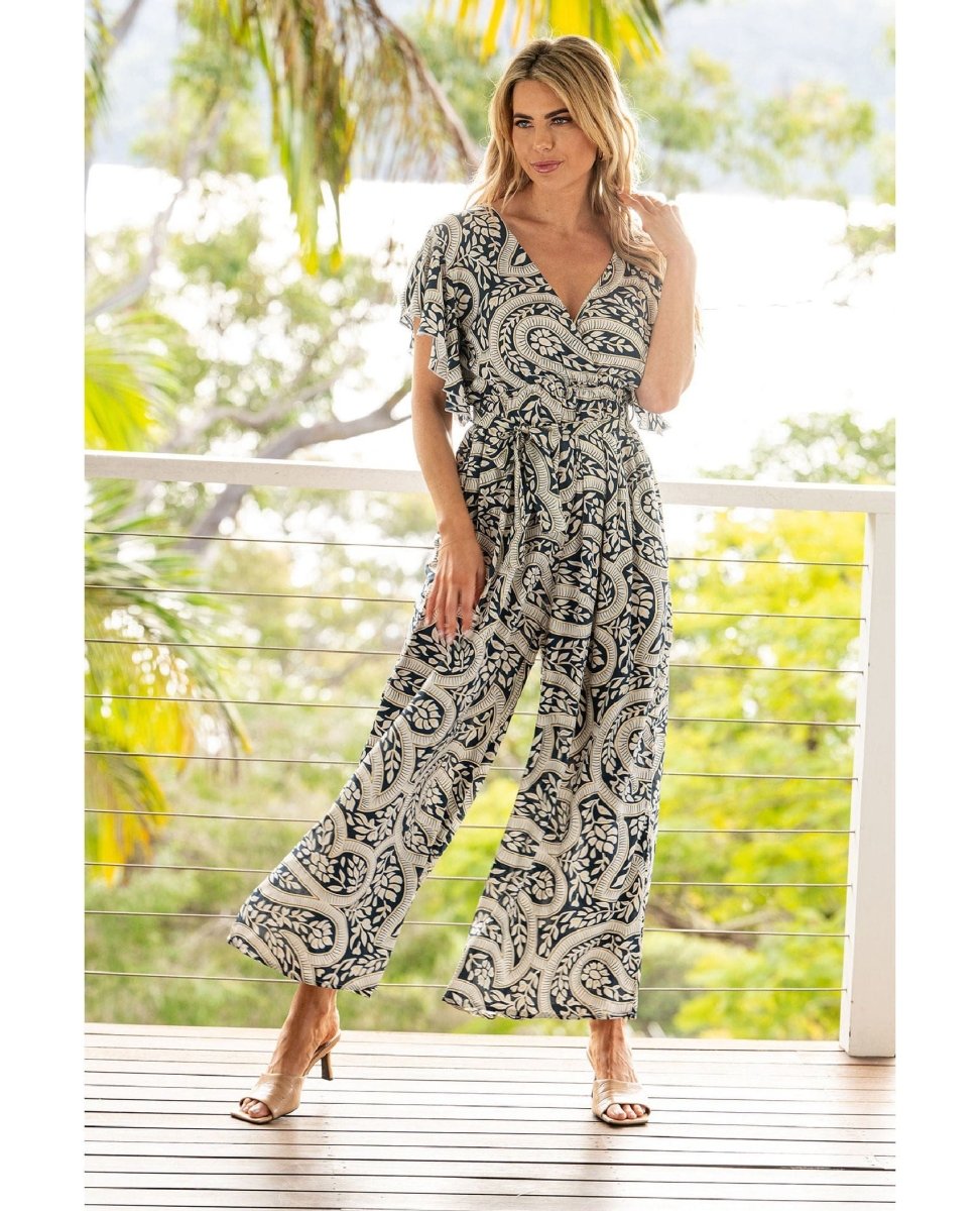 Leura Frill Jumpsuit - PINK ARROWS