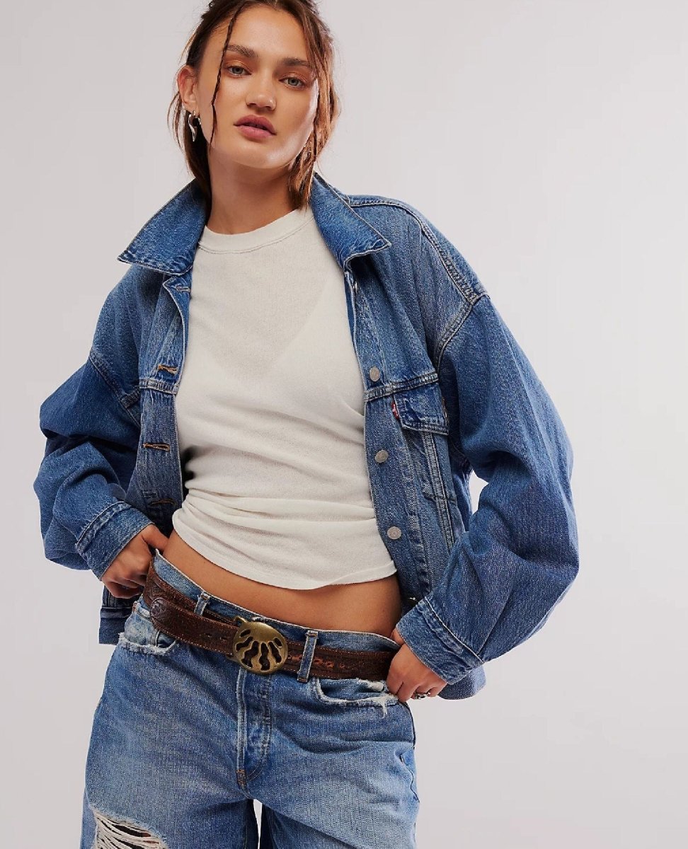 Levi's 90's Trucker Jacket Soft As Butter Dark - PINK ARROWS