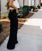 Levi's Ribcage Jean Rosie Posie Black - PINK ARROWS