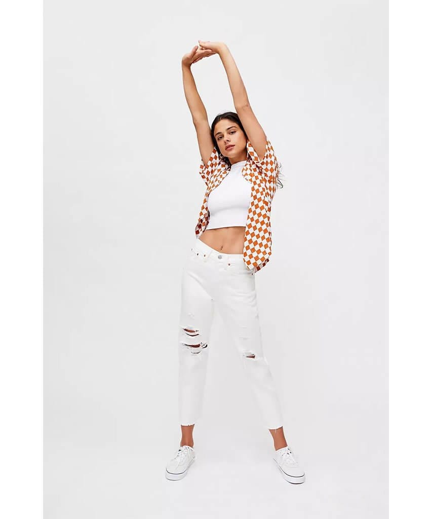 Levi's Wedgie Straight Cloud Bank - PINK ARROWS
