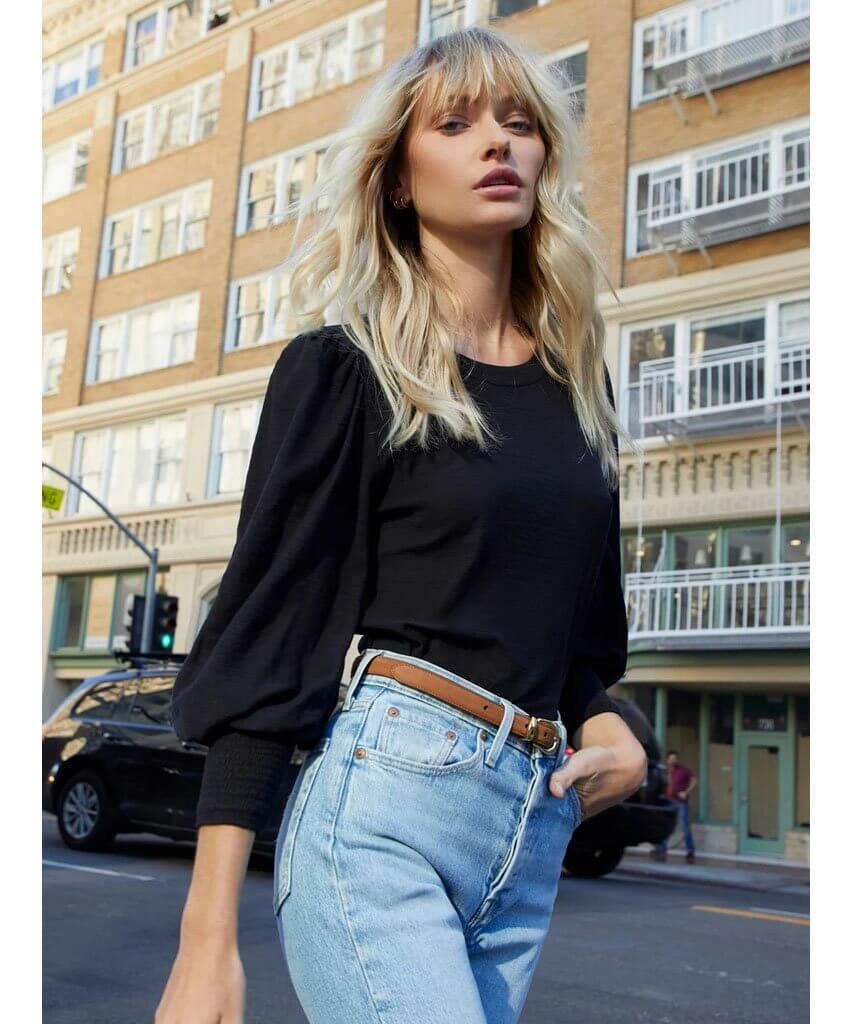 Loren 3/4 Sleeve Black - PINK ARROWS