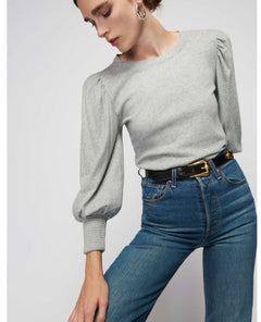 Loren 3/4 Sleeve Heather Grey - PINK ARROWS