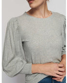 Loren 3/4 Sleeve Heather Grey - PINK ARROWS