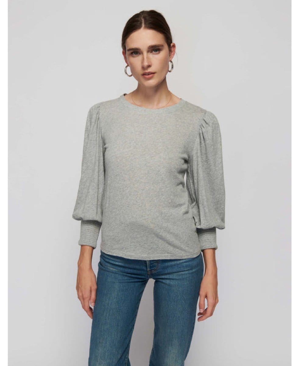 Loren 3/4 Sleeve Heather Grey - PINK ARROWS