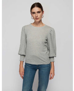 Loren 3/4 Sleeve Heather Grey - PINK ARROWS