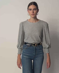 Loren 3/4 Sleeve Heather Grey - PINK ARROWS