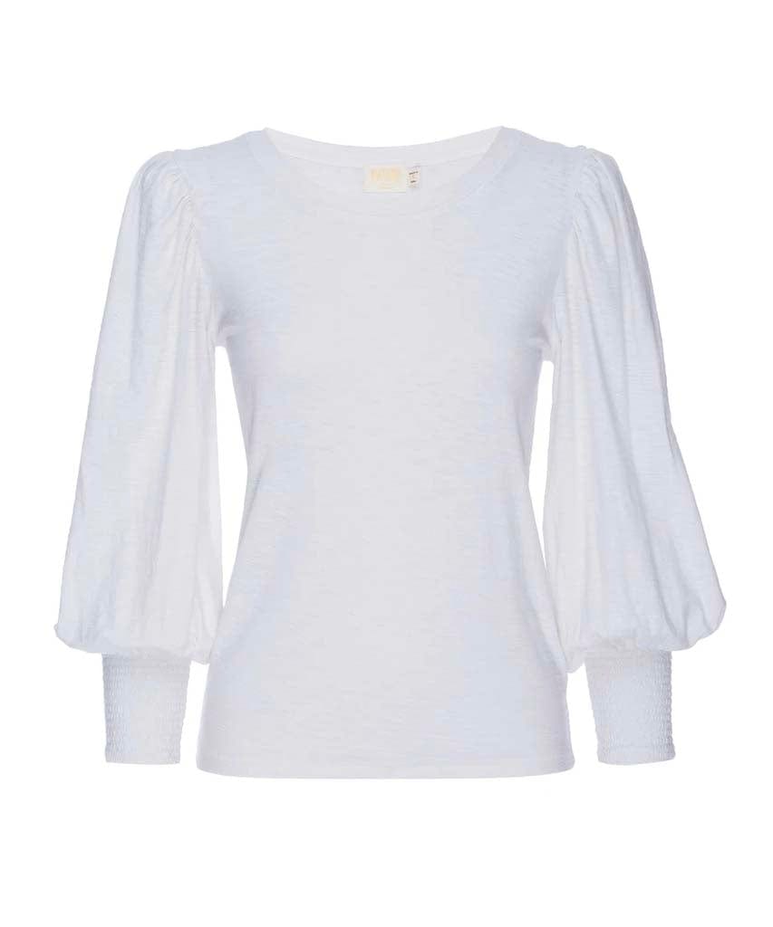 Loren 3/4 Sleeve White - PINK ARROWS