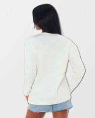 Lost At Sea Sweater Seashell Knit - PINK ARROWS