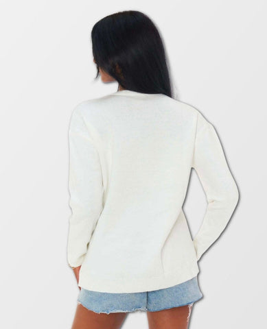 Lost At Sea Sweater Seashell Knit - PINK ARROWS