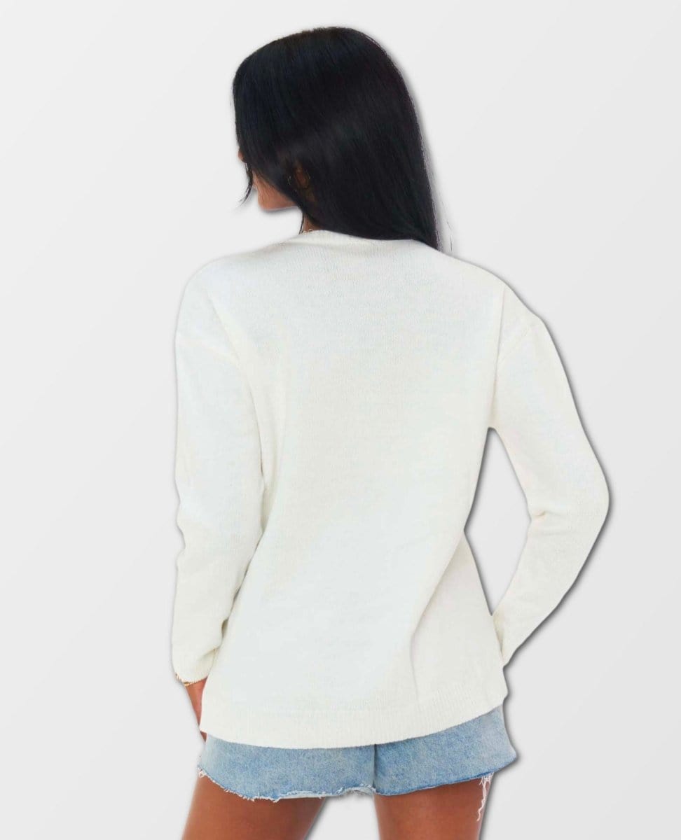 Lost At Sea Sweater Seashell Knit - PINK ARROWS