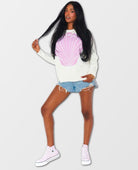 Lost At Sea Sweater Seashell Knit - PINK ARROWS