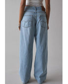 Low Loose Jeans Fan Flare - PINK ARROWS