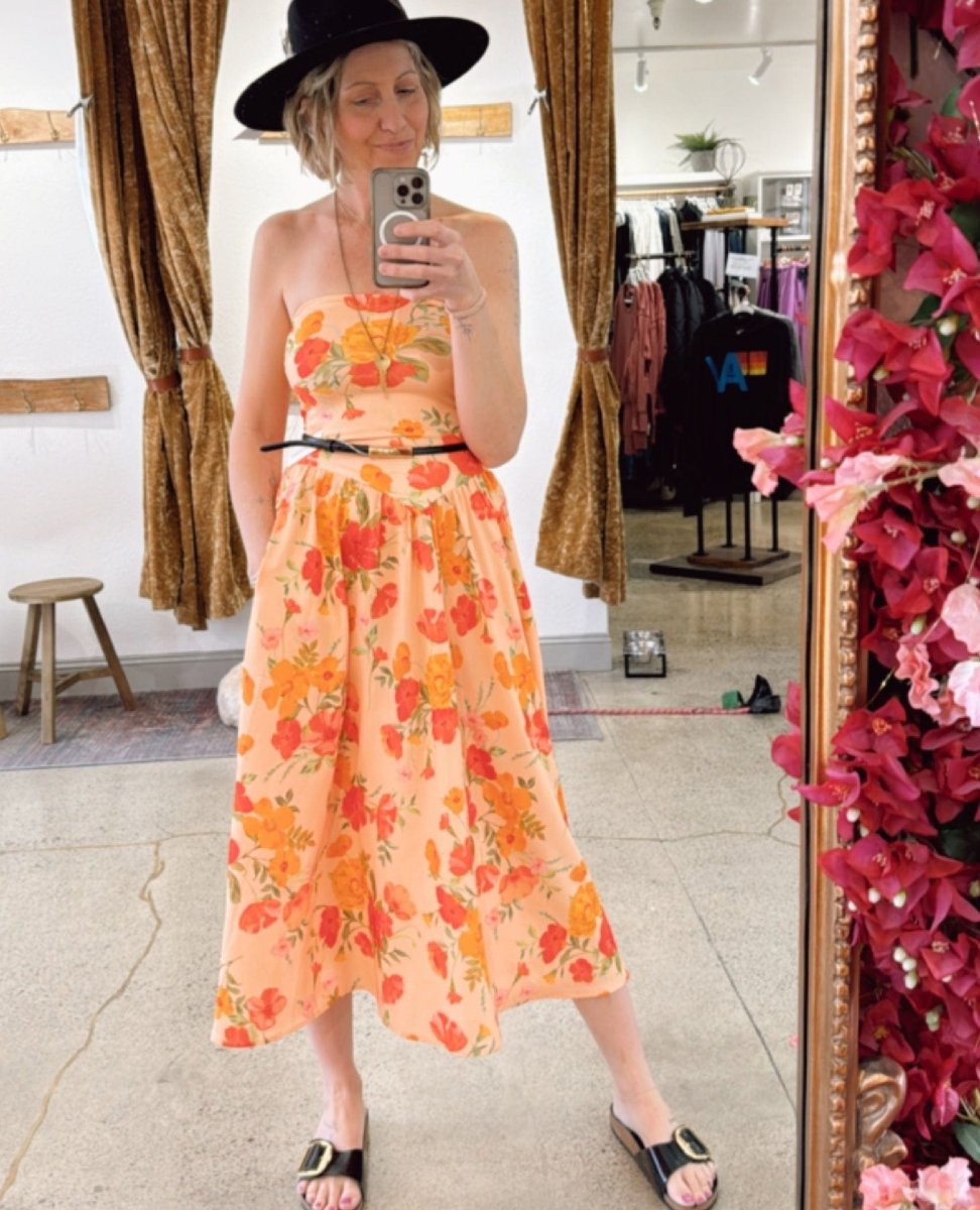 Mackenzie Midi Dress Ginger - PINK ARROWS