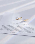 Made of Lightning Earrings 14k Gold - PINK ARROWS