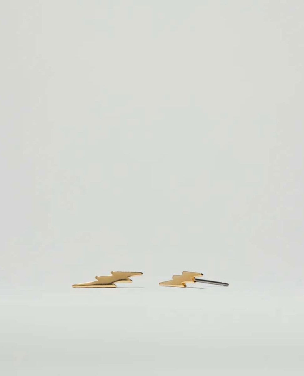 Made of Lightning Earrings 14k Gold - PINK ARROWS