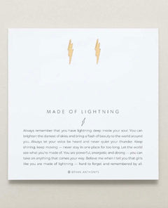 Made of Lightning Earrings 14k Gold - PINK ARROWS