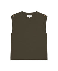 Marina Muscle Tee Espresso - PINK ARROWS